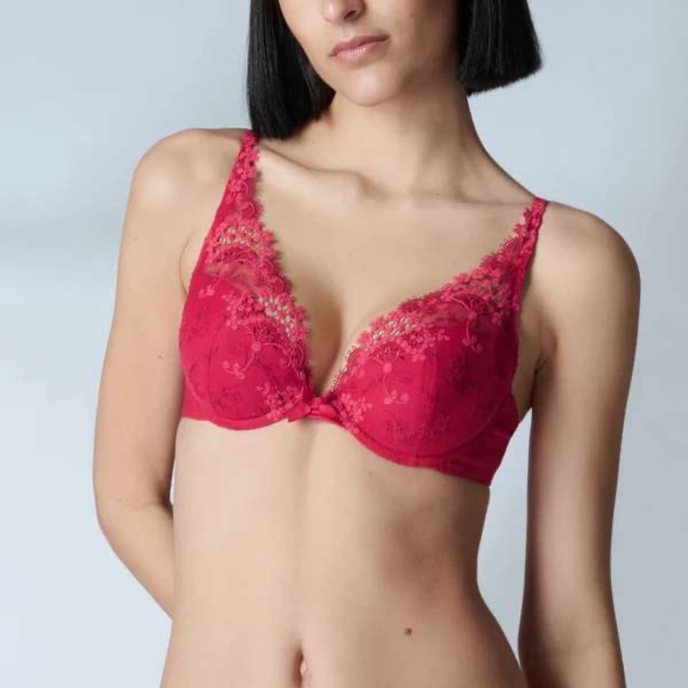 COPY - Simone Perele Wish Push Up RUBY PINK Triangle Bra, 38D